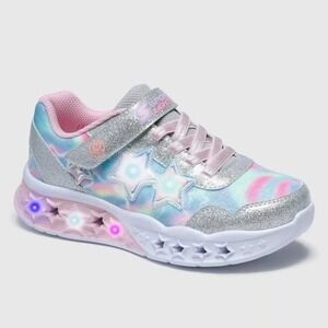 Little Girl Sneakers S Sport by Skechers Bree Light-Up Size 3 Silver